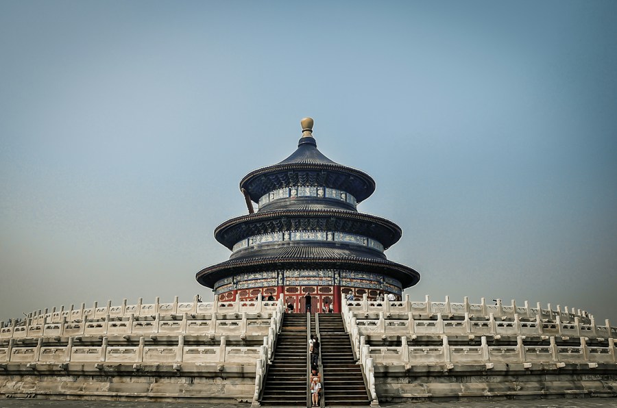 The blue-roofed Hall of Prayer for Good Harvests at Beijing’s Temple of Heaven